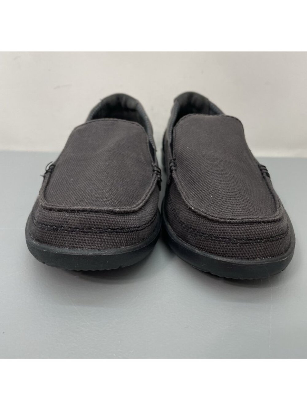 Crocs Walu Canvas Loafers Boat Shoes Brown Womens 6 - Picture 3 of 13